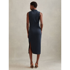 REISS BEAUX Modal Blend Ruched Midi Dress